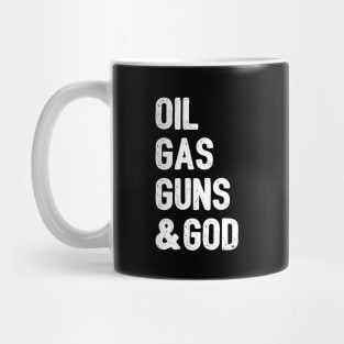 Oil Gas Guns & God Mug